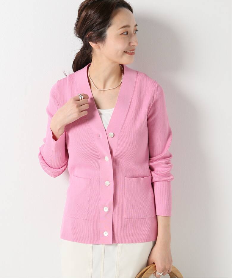 RIB Vネックカーディガン◇（カーディガン）｜IENA（イエナ）の通販  