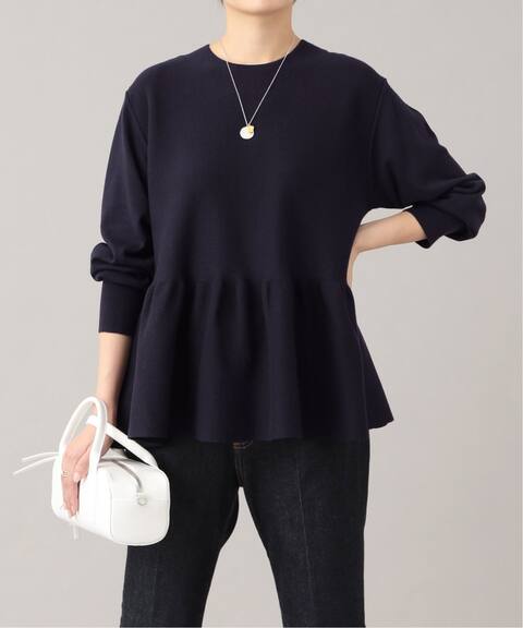 追加 パール付きペプラムニット Iena イエナ 公式のファッション通販 Baycrew S Store