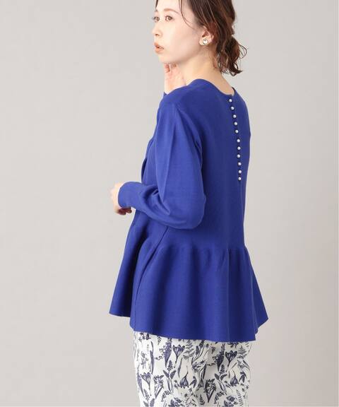 追加 パール付きペプラムニット Iena イエナ 公式のファッション通販 Baycrew S Store