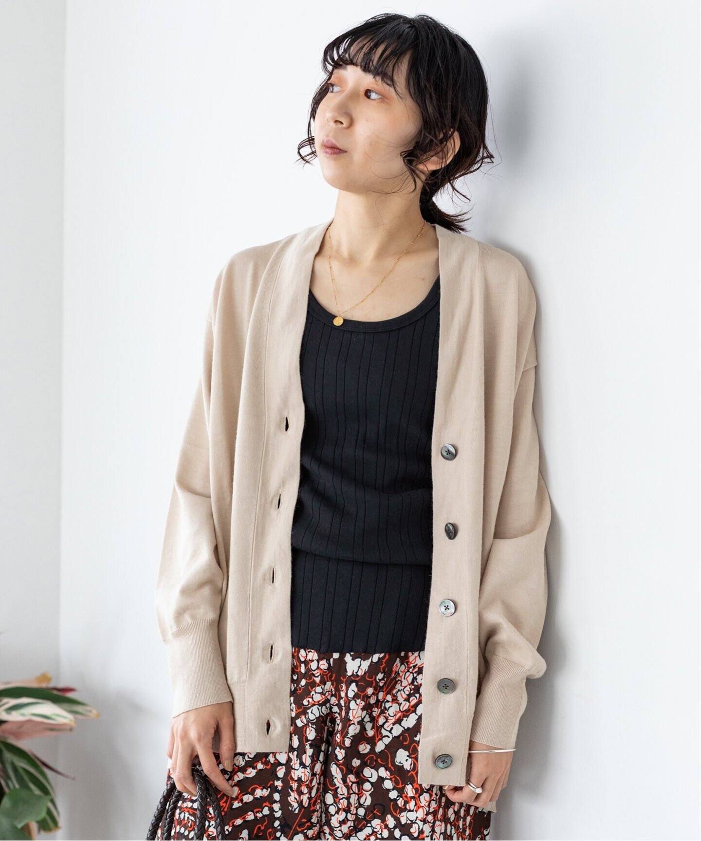 ラミーストレッチ Vネックカーディガン（カーディガン）｜IENA（イエナ  