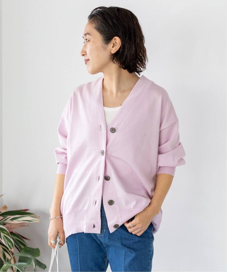 ラミーストレッチ Vネックカーディガン（カーディガン）｜IENA（イエナ  