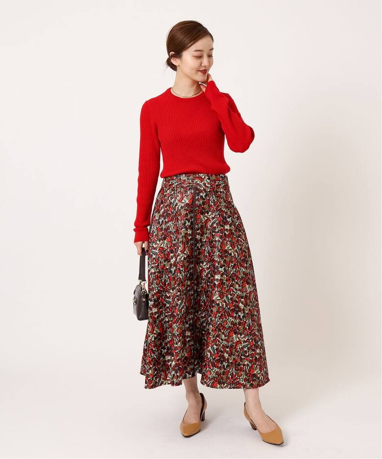 エクストラファインメリノリブ クルーネックプルオーバー（ニット  