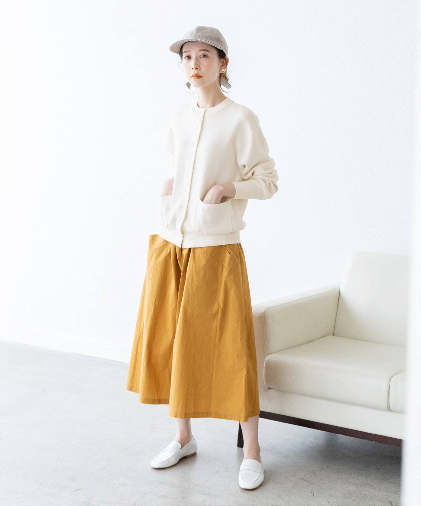 コットンドットスナップクルーカーディガン◇（カーディガン）｜IENA  