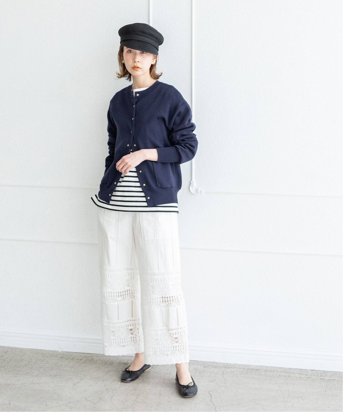 コットンドットスナップクルーカーディガン◇（カーディガン）｜IENA  