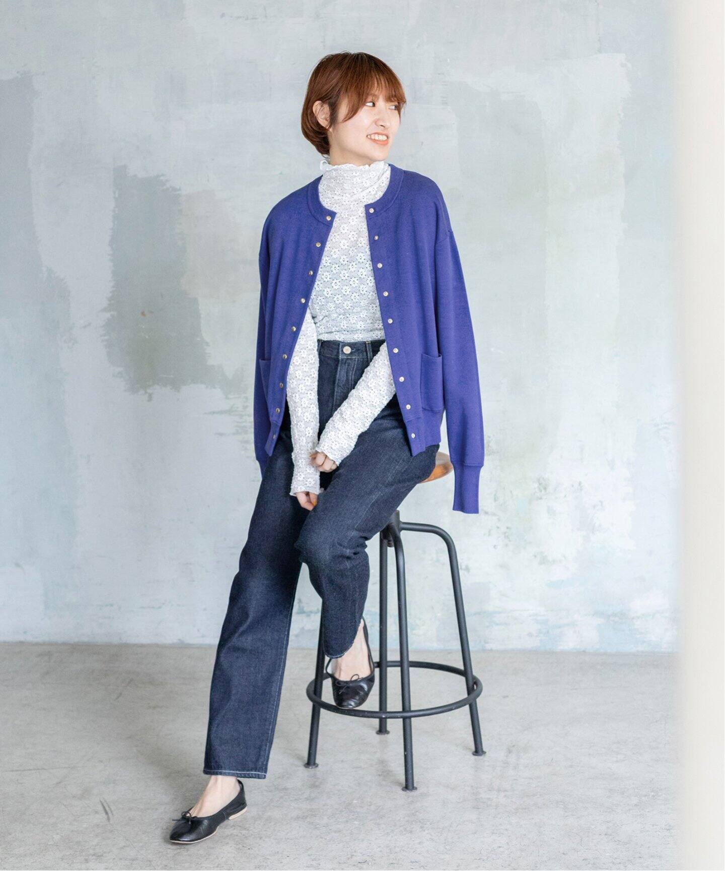 コットンドットスナップクルーカーディガン◇（カーディガン）｜IENA  