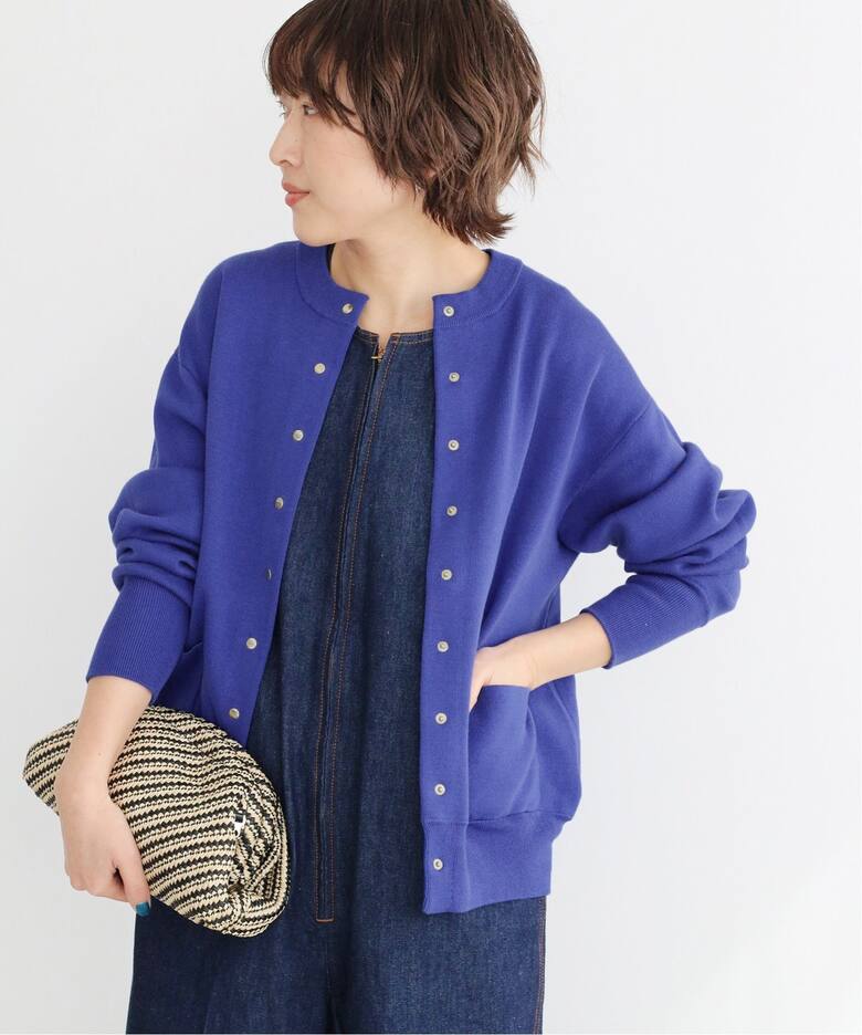 コットンドットスナップクルーカーディガン◇（カーディガン）｜IENA  