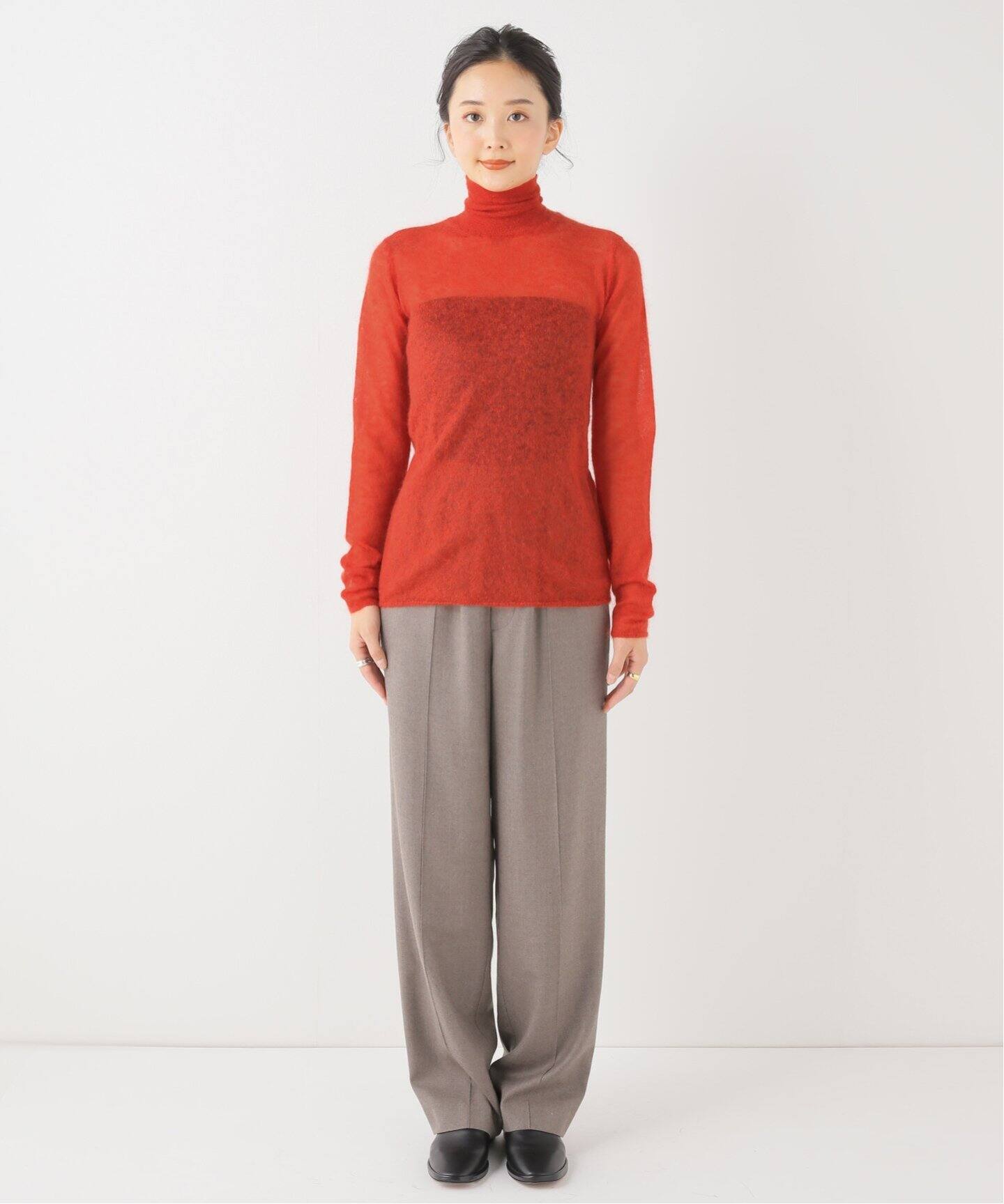 AURALEE/オーラリー】KID MOHAIR SHEER KNIT タートルネック（ニット 