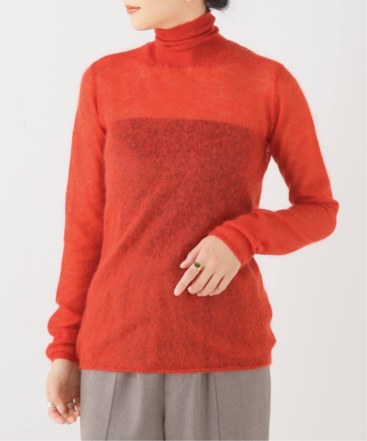 AURALEE/オーラリー】KID MOHAIR SHEER KNIT タートルネック（ニット 