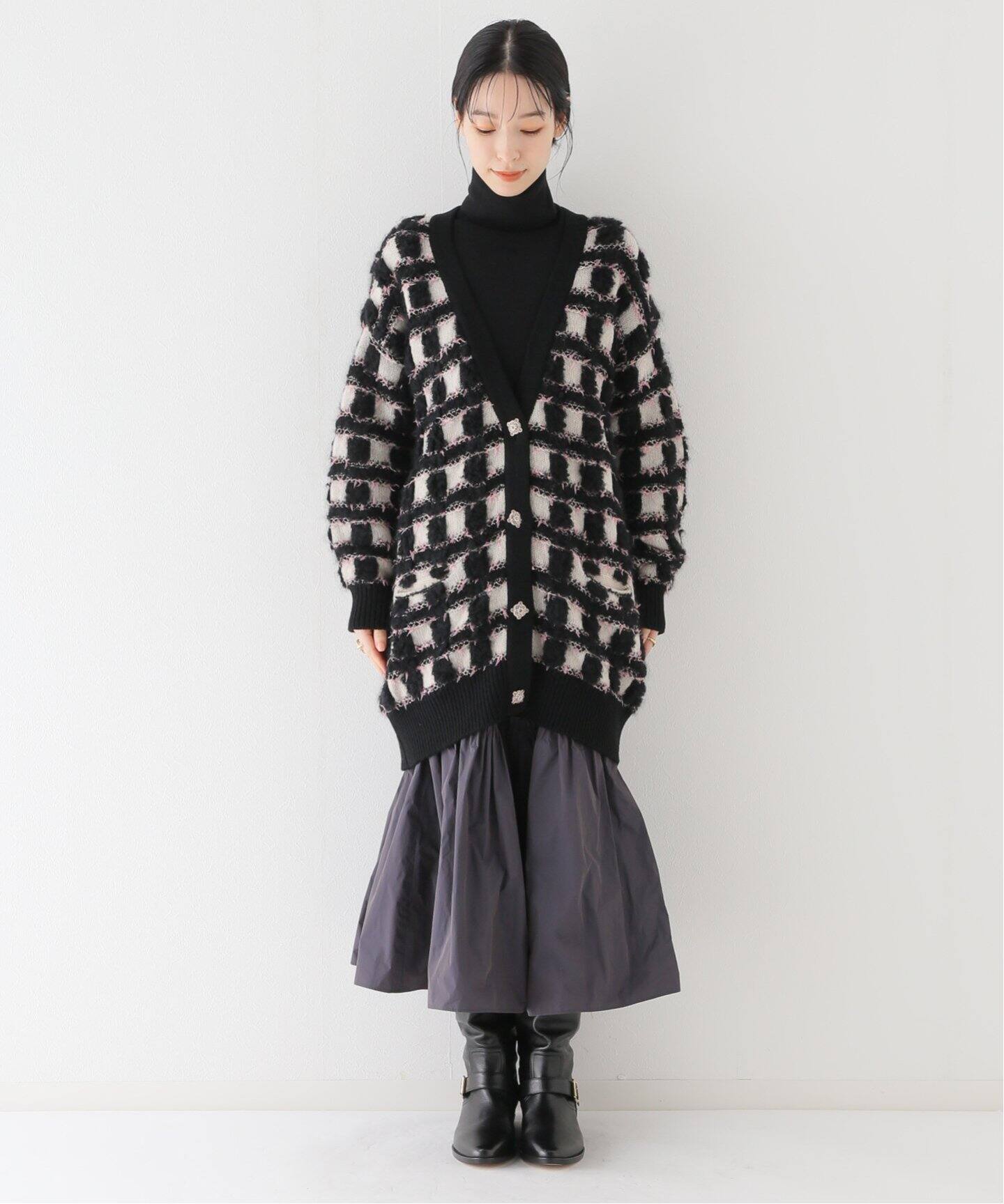 leur logette/ルールロジェット】 loop mohair mix カーディガン  