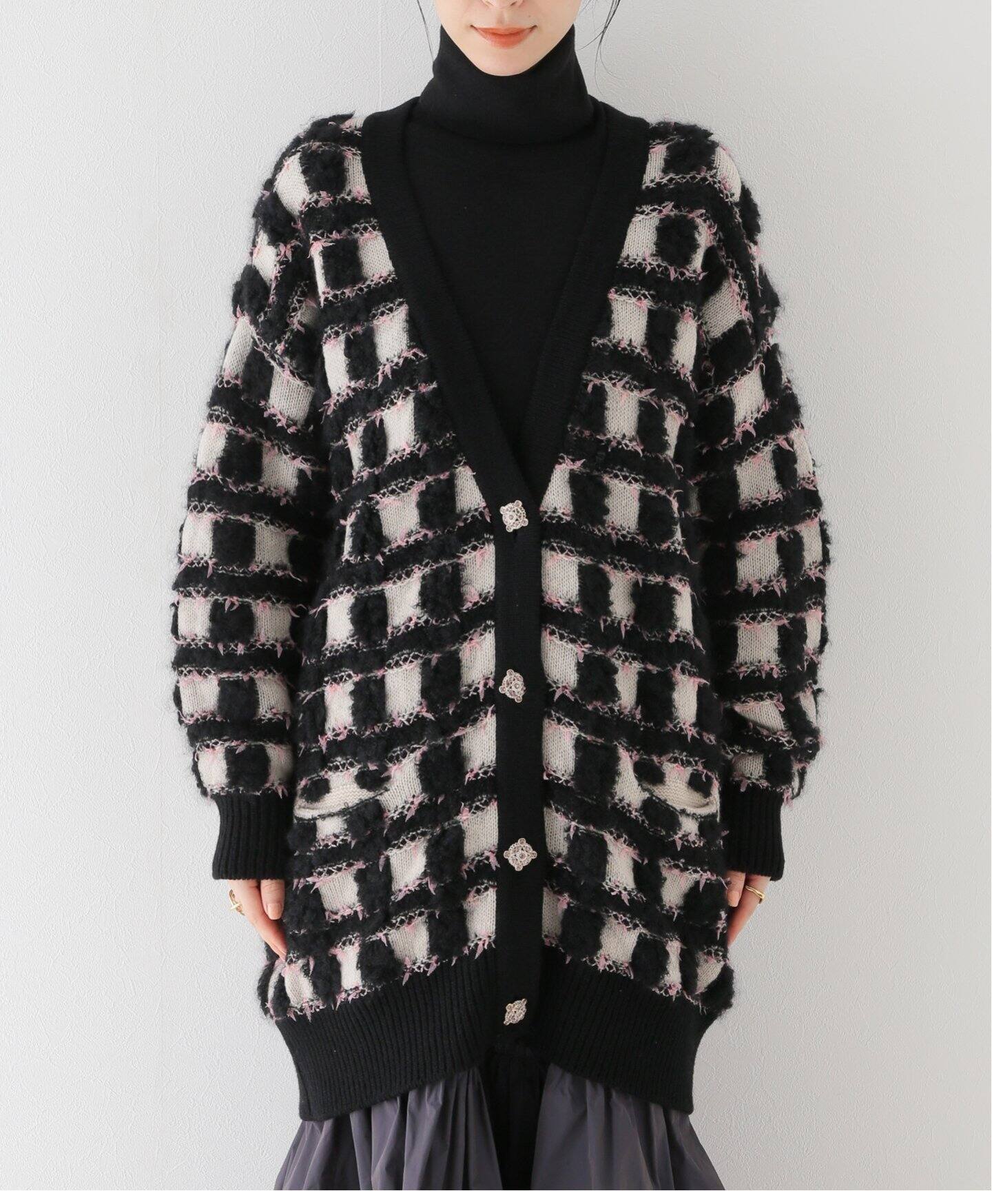 leur logette/ルールロジェット】 loop mohair mix カーディガン 