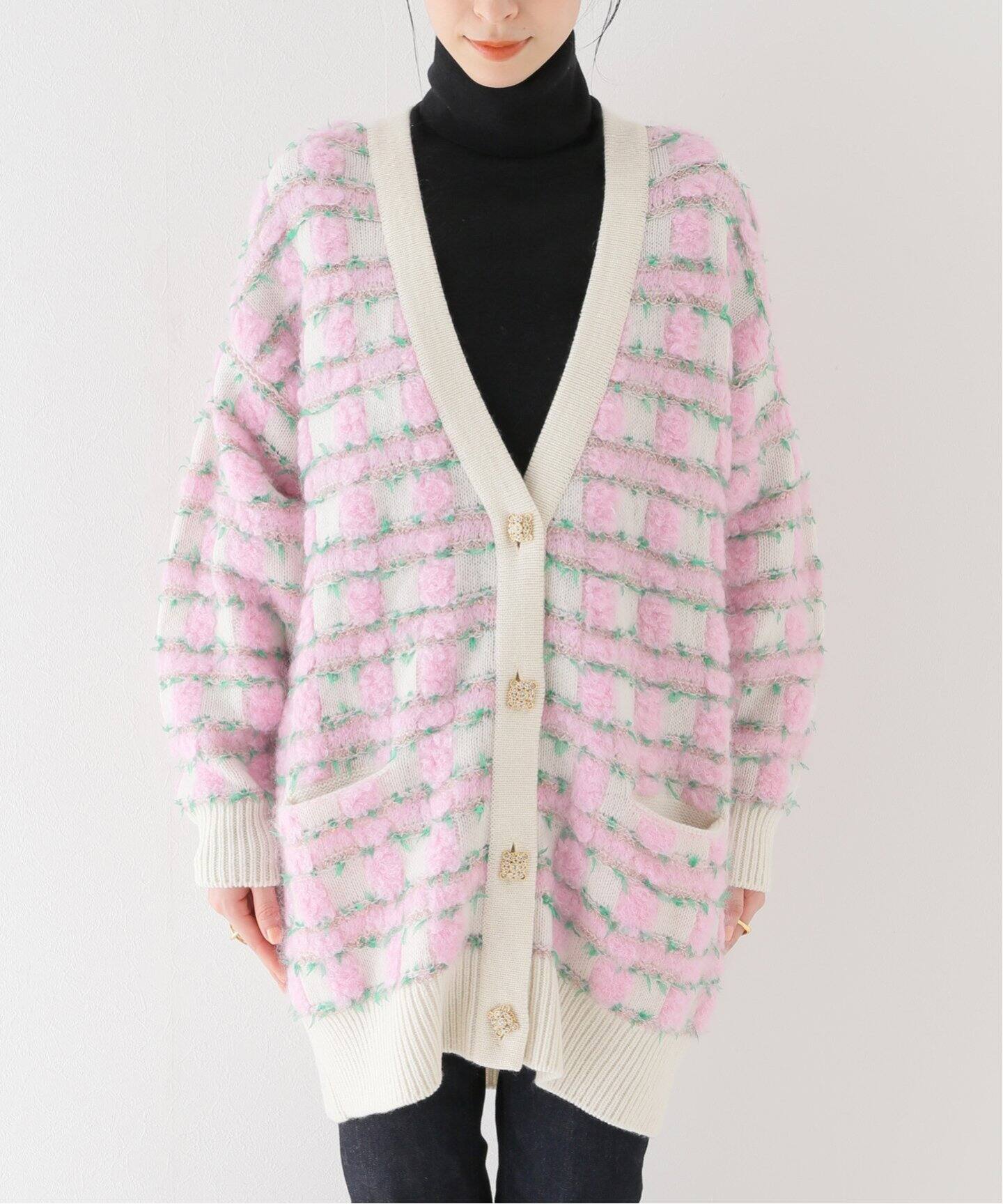 leur logette/ルールロジェット】 loop mohair mix カーディガン 