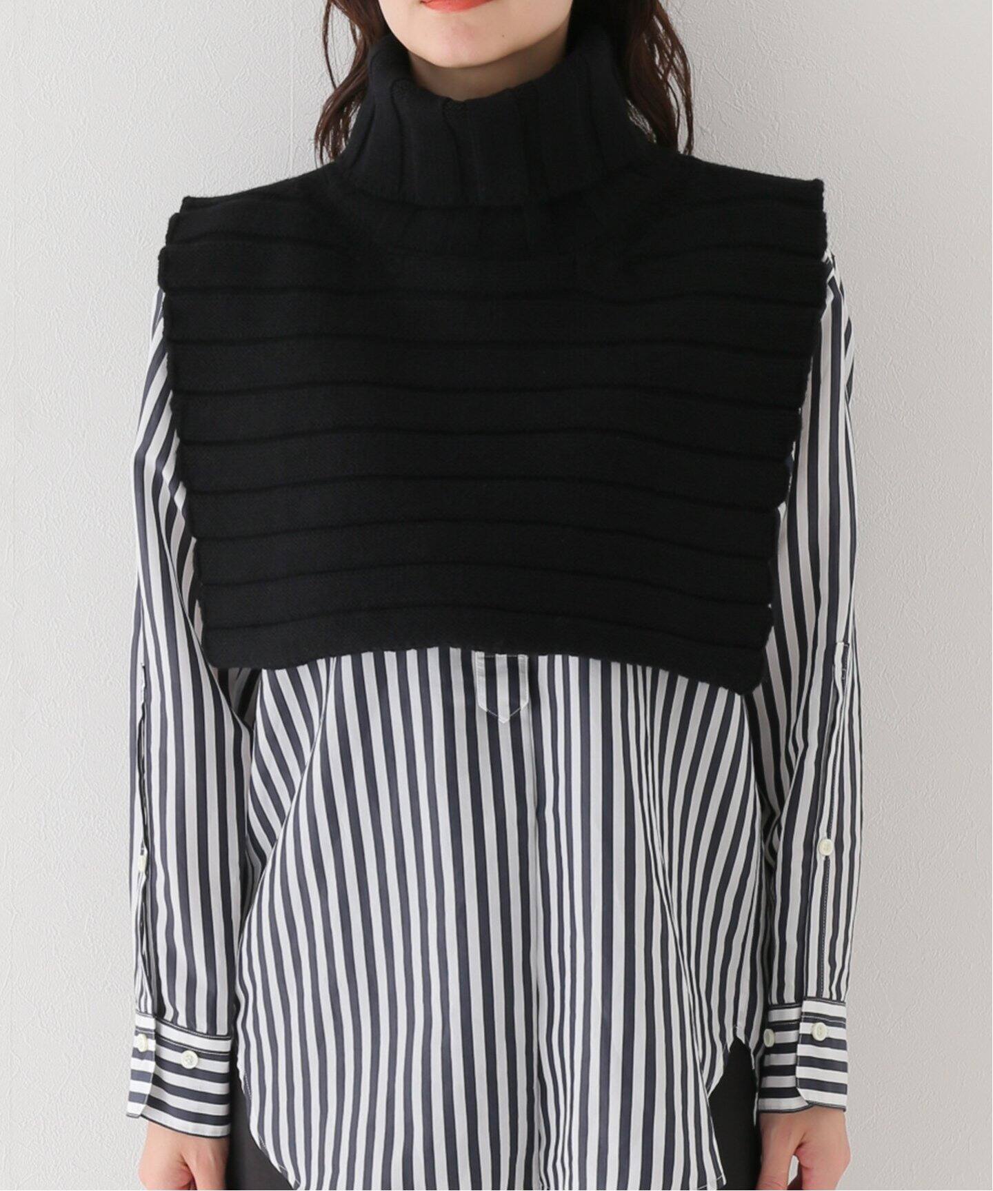 JANE SMITH/ジェーンスミス】5G HIGH NECK KNIT BIBS（ニット