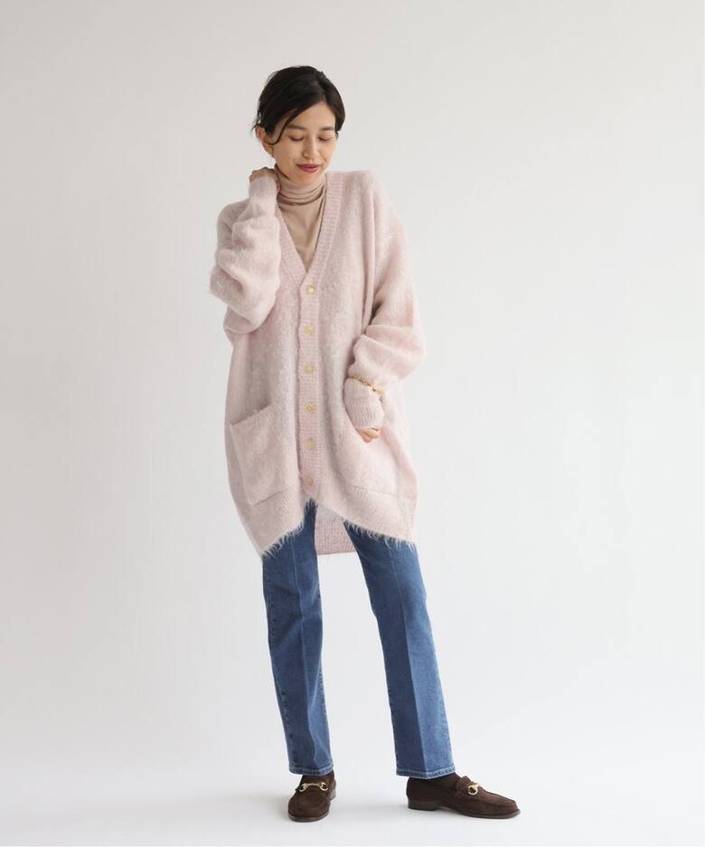 AURALEE/オーラリー】BRUSHED SUPER KID モヘヤMIX カーディガン  