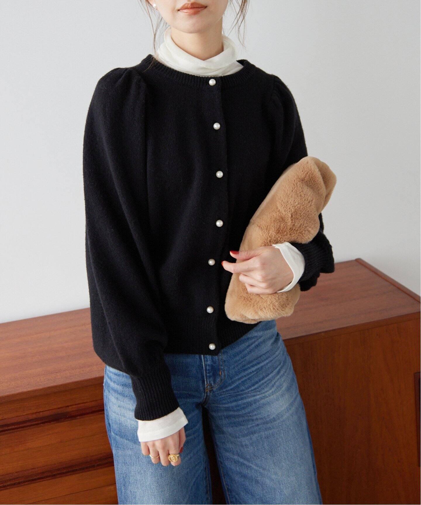POLLONEパールボタンカーディガン（カーディガン）｜SLOBE IENA  