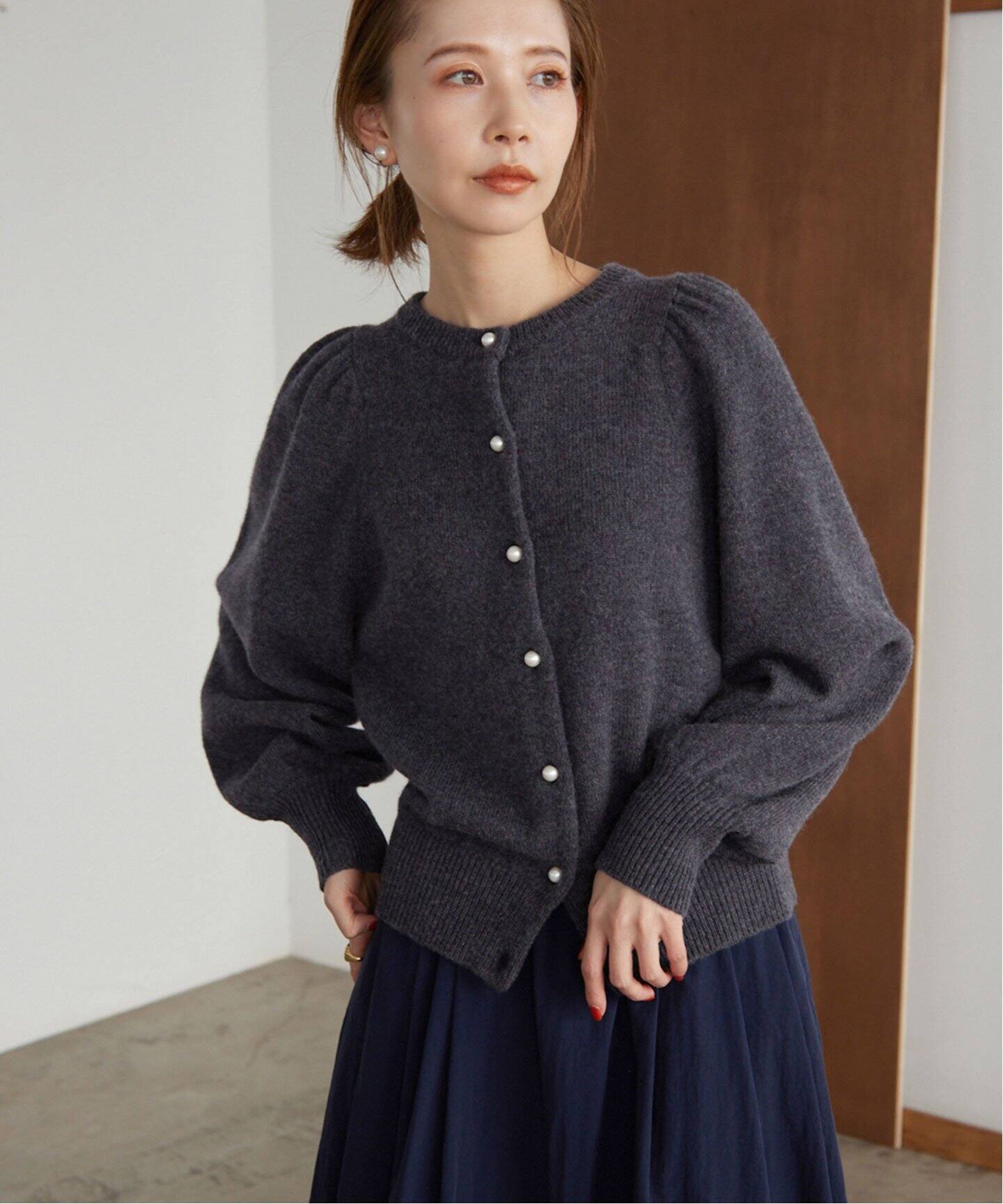 POLLONEパールボタンカーディガン（カーディガン）｜SLOBE IENA  