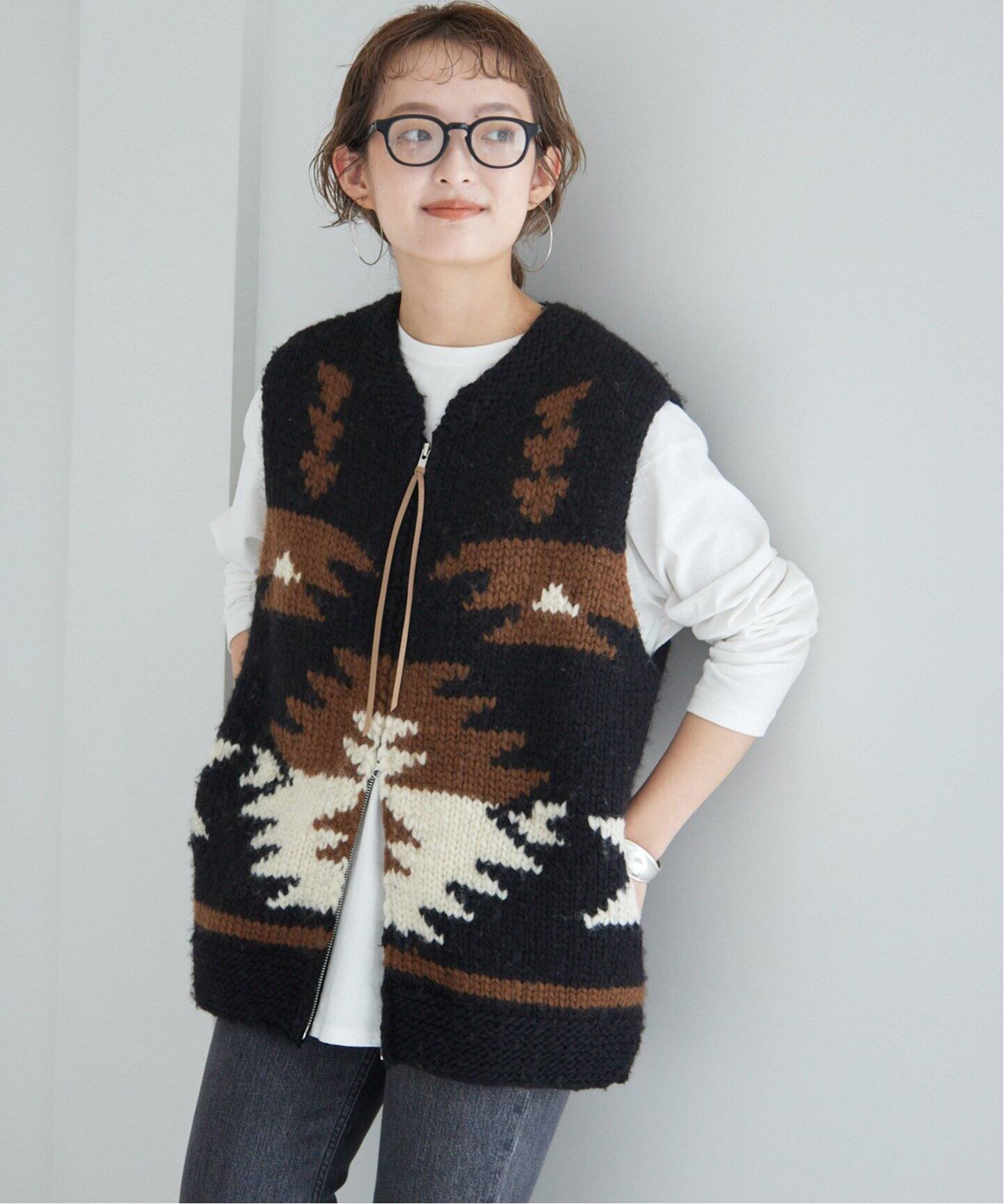 ADAWAS / アダワス】カウチンベスト（ニット／セーター）｜SLOBE IENA  