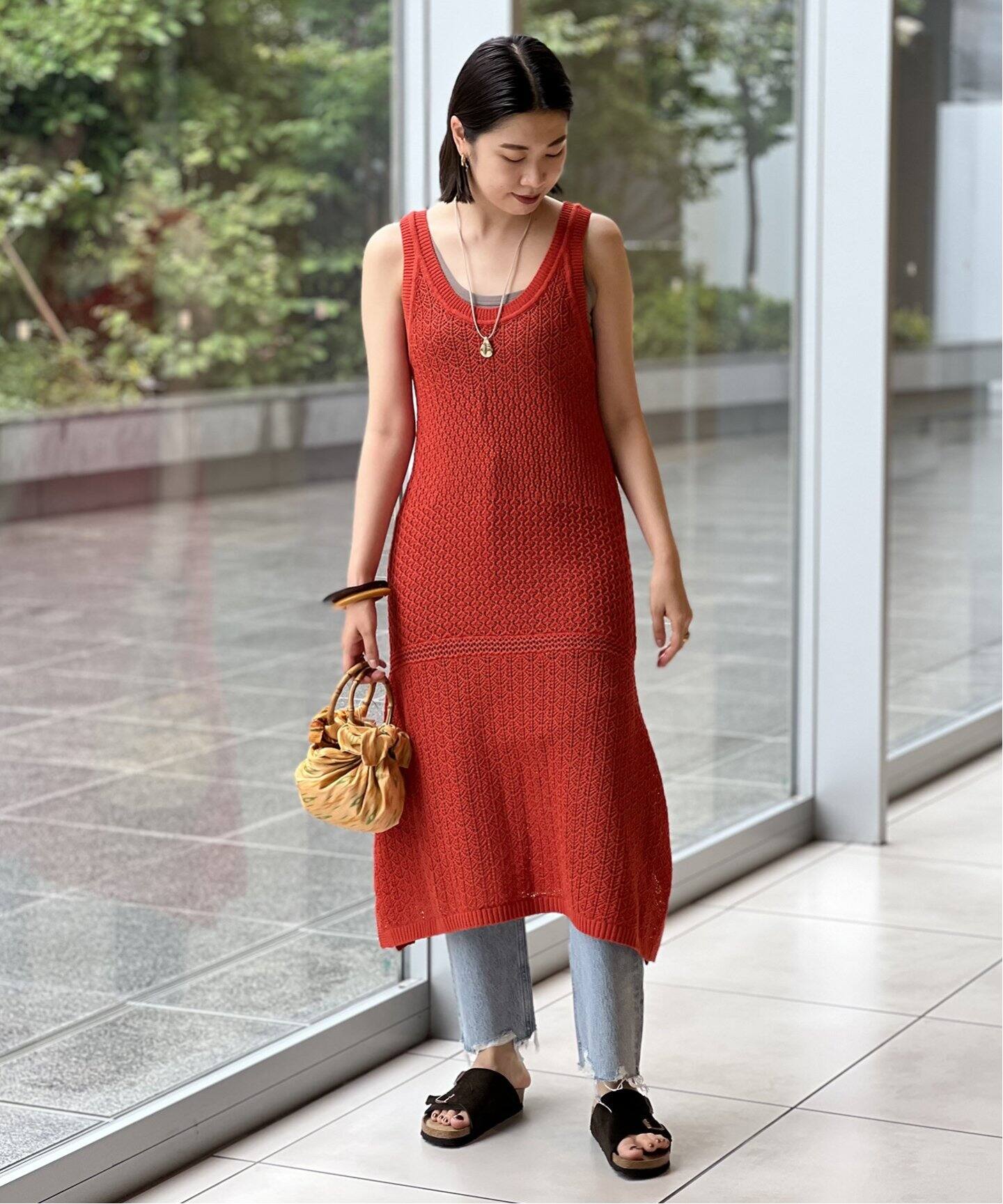 IENA LA BOUCLE 柄編みノースリーブサマードレス（ワンピース）｜IENA  