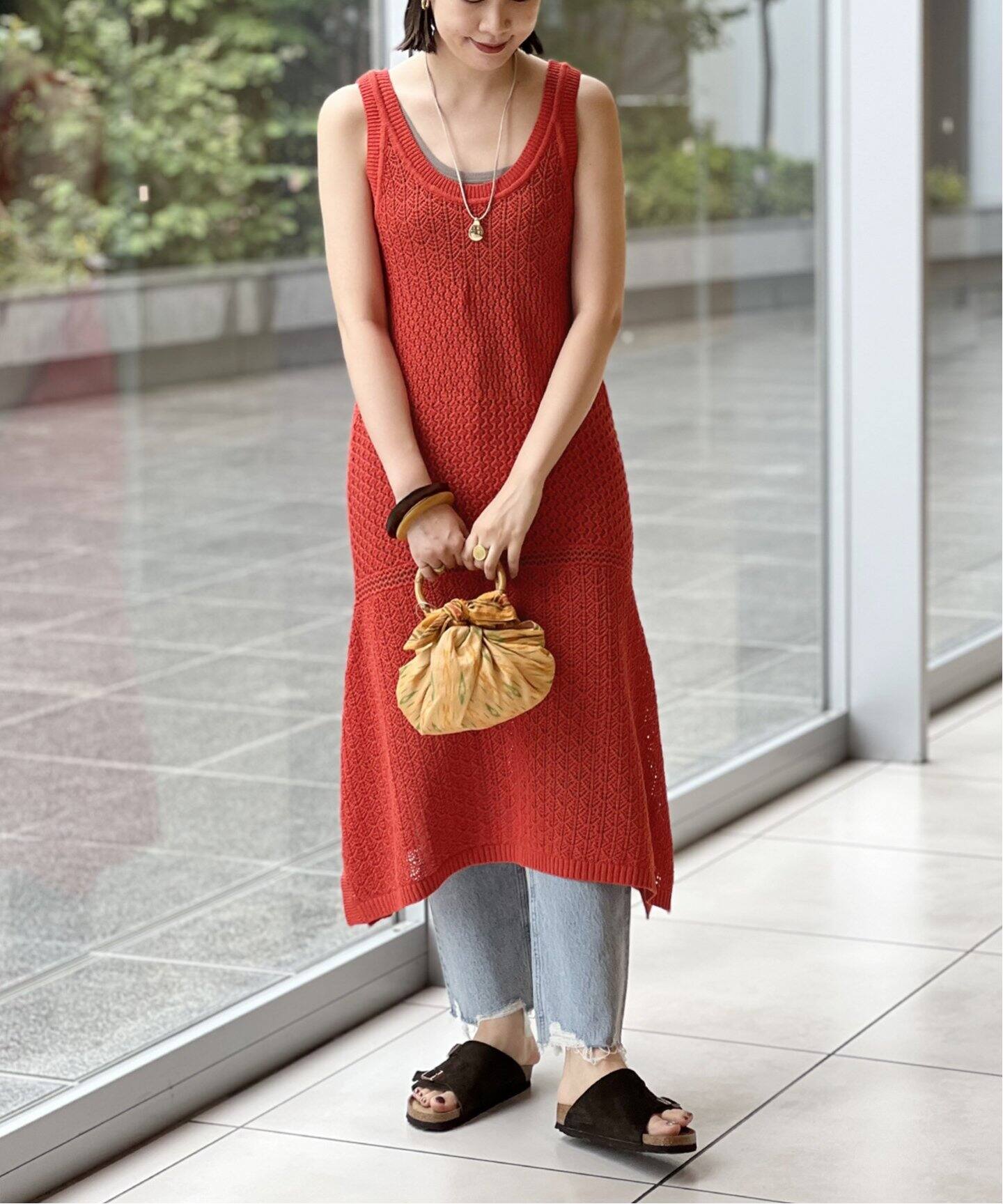 IENA LA BOUCLE 柄編みノースリーブサマードレス（ワンピース）｜IENA  