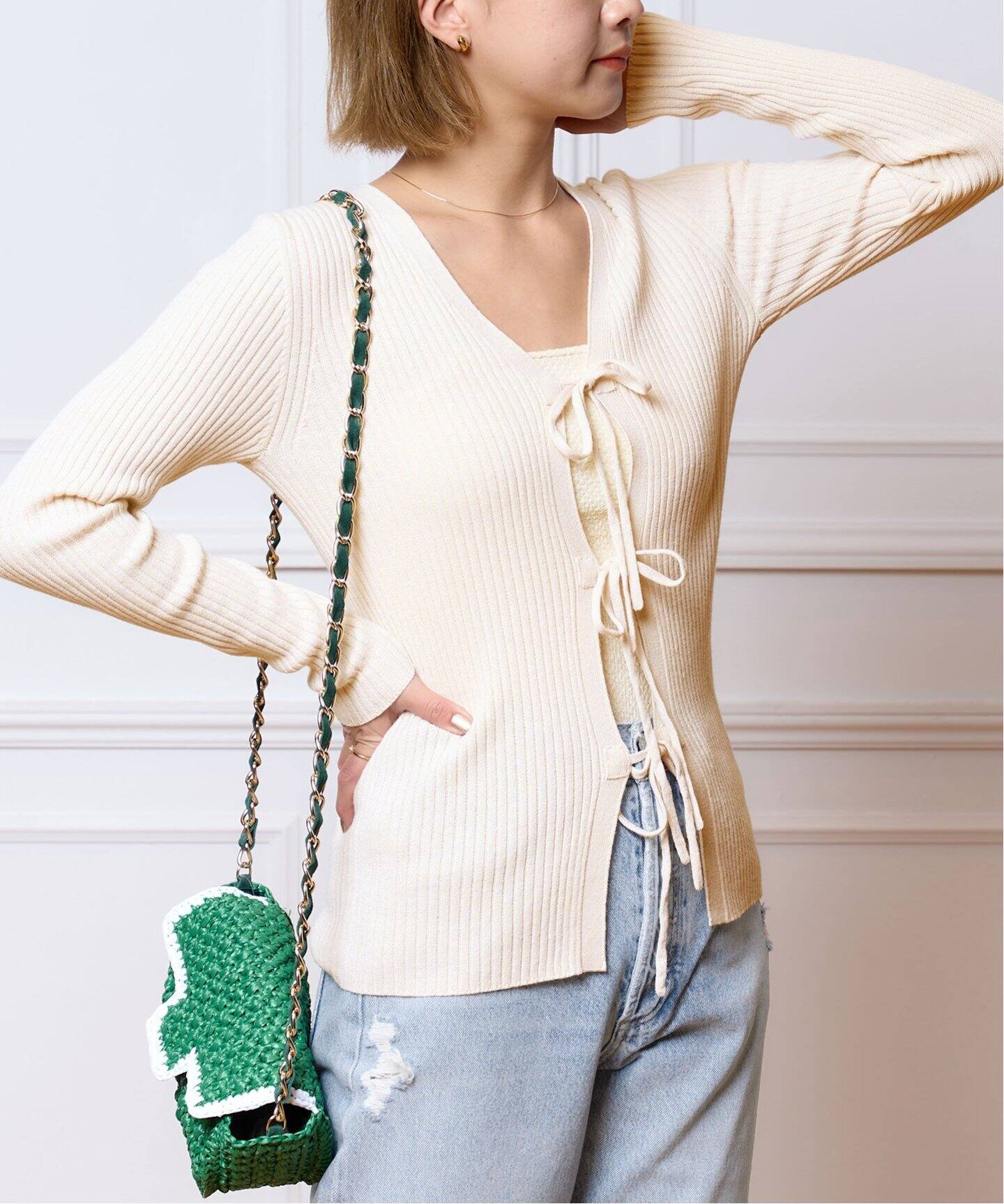 IENA LA BOUCLE CAMILLAリブカーディガン（カーディガン）｜IENA  