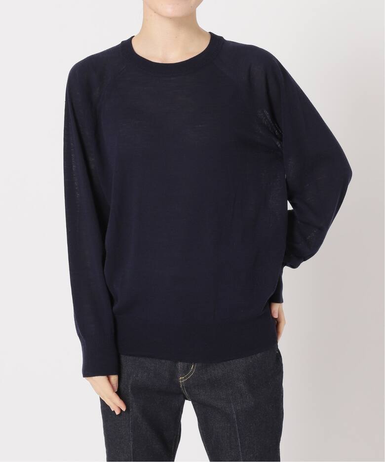IENA LA BOUCLE TARA クルーネックラグランプルオーバー（ニット 
