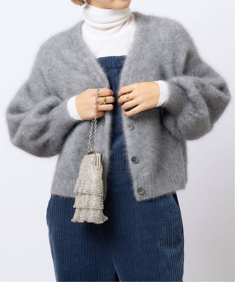 IENA LA BOUCLE ラクーンファーニットカーディガン（カーディガン  
