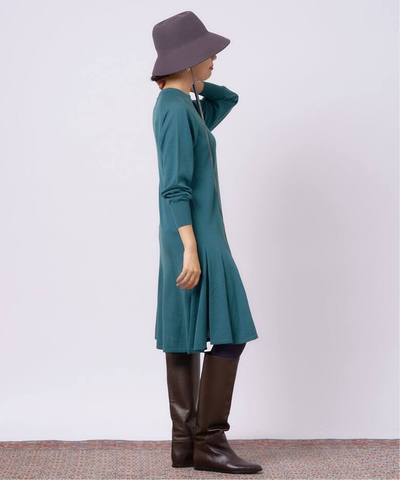 IENA LA BOUCLE VICTORIAニットフレアワンピース（ワンピース）｜IENA 