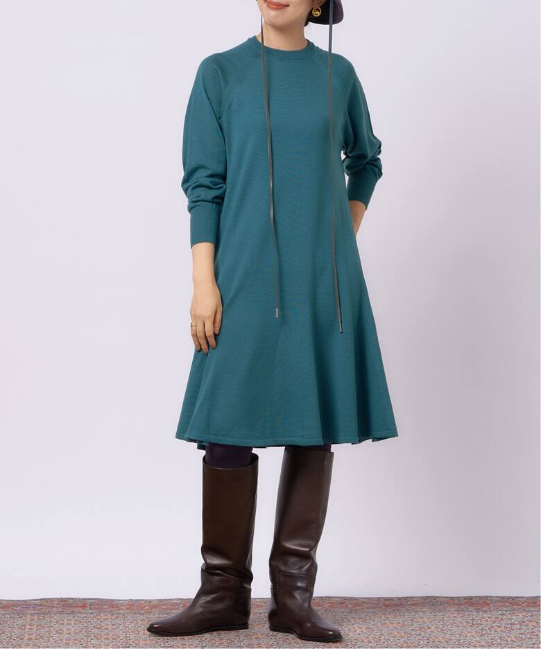 IENA LA BOUCLE VICTORIAニットフレアワンピース（ワンピース）｜IENA 