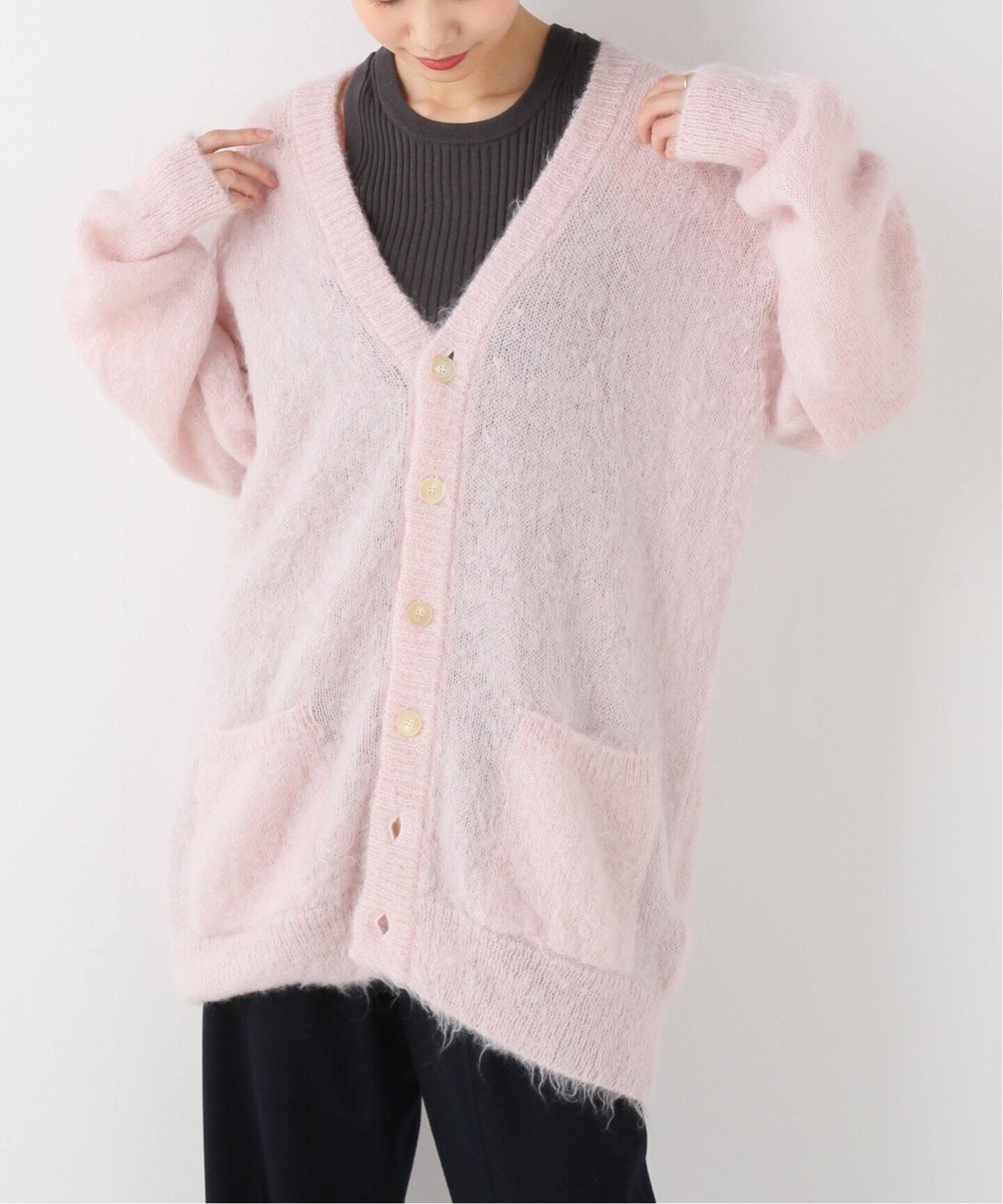 AURALEE/オーラリー】KID MOHAIR MIX KNIT ロングカーディガン  