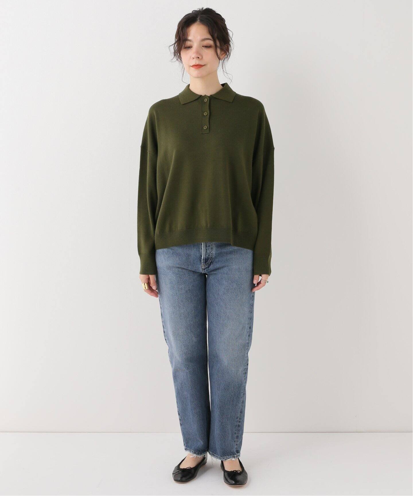 I Love Mr.Mittens/アイラブミスターミトンズ】VITTA BUTTONED POLO T 