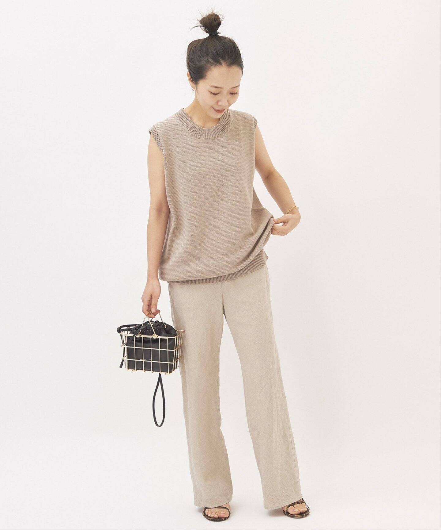 Italian Yarn クルーネックノースリーブ◇（ニット／セーター）｜Plage 