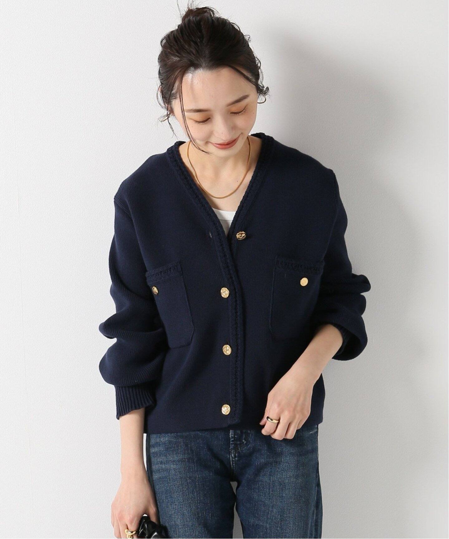 追加》ゴールドボタンニットジャケット2◇（カーディガン）｜Plage  