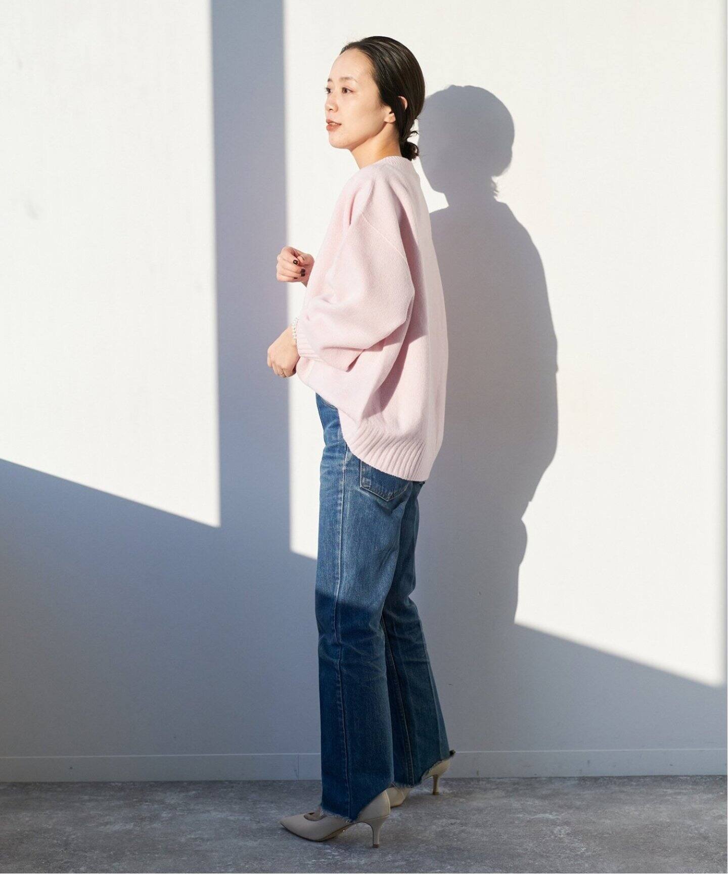 追加》ファインウールワイドクループルオーバー（ニット／セーター  