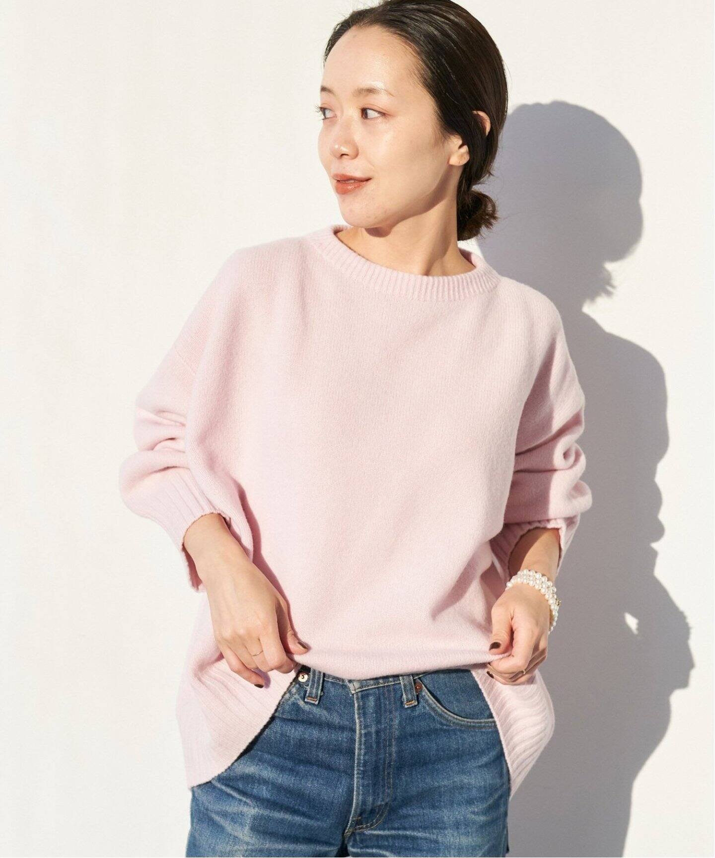 追加》ファインウールワイドクループルオーバー（ニット／セーター  