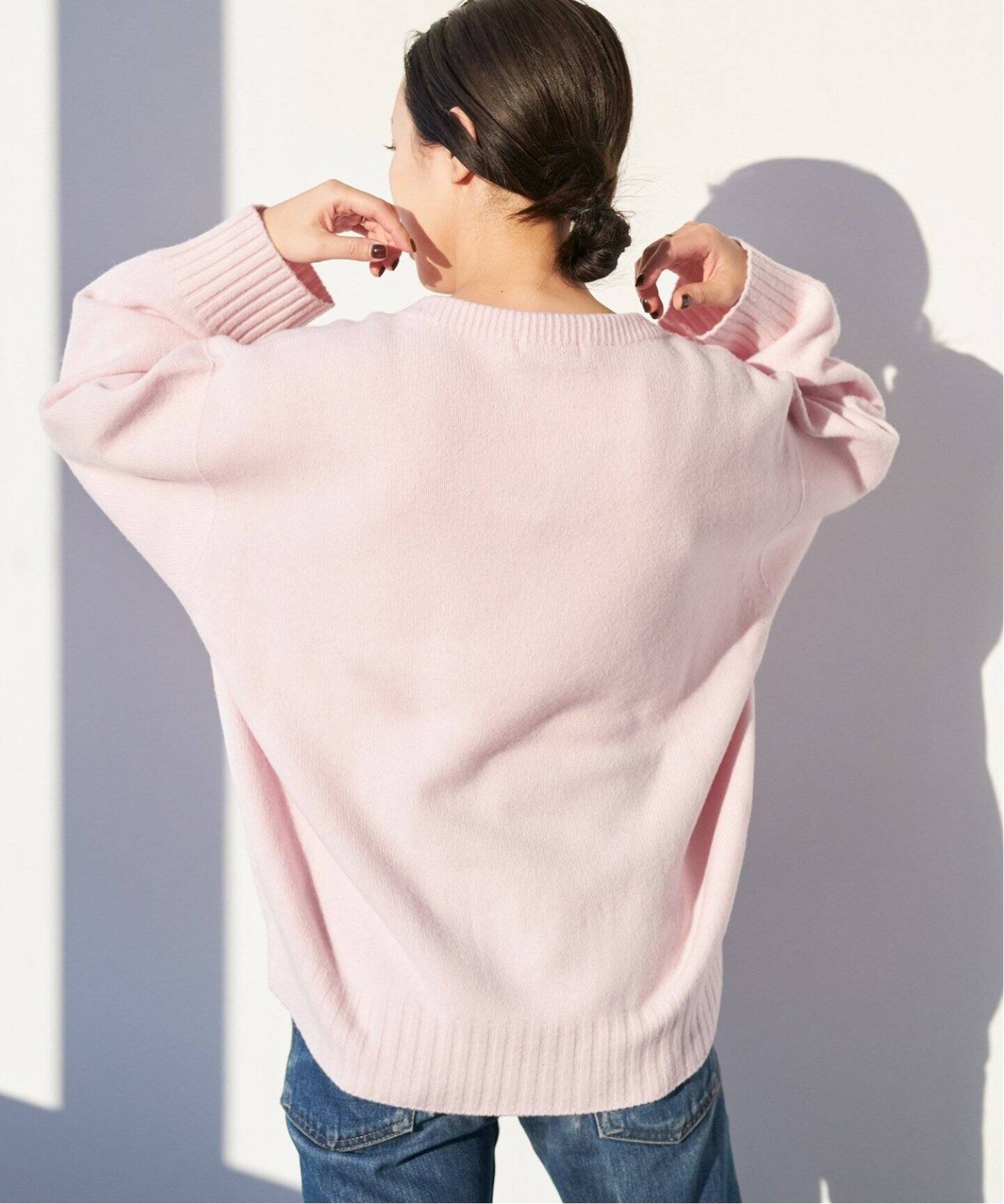 追加》ファインウールワイドクループルオーバー（ニット／セーター  