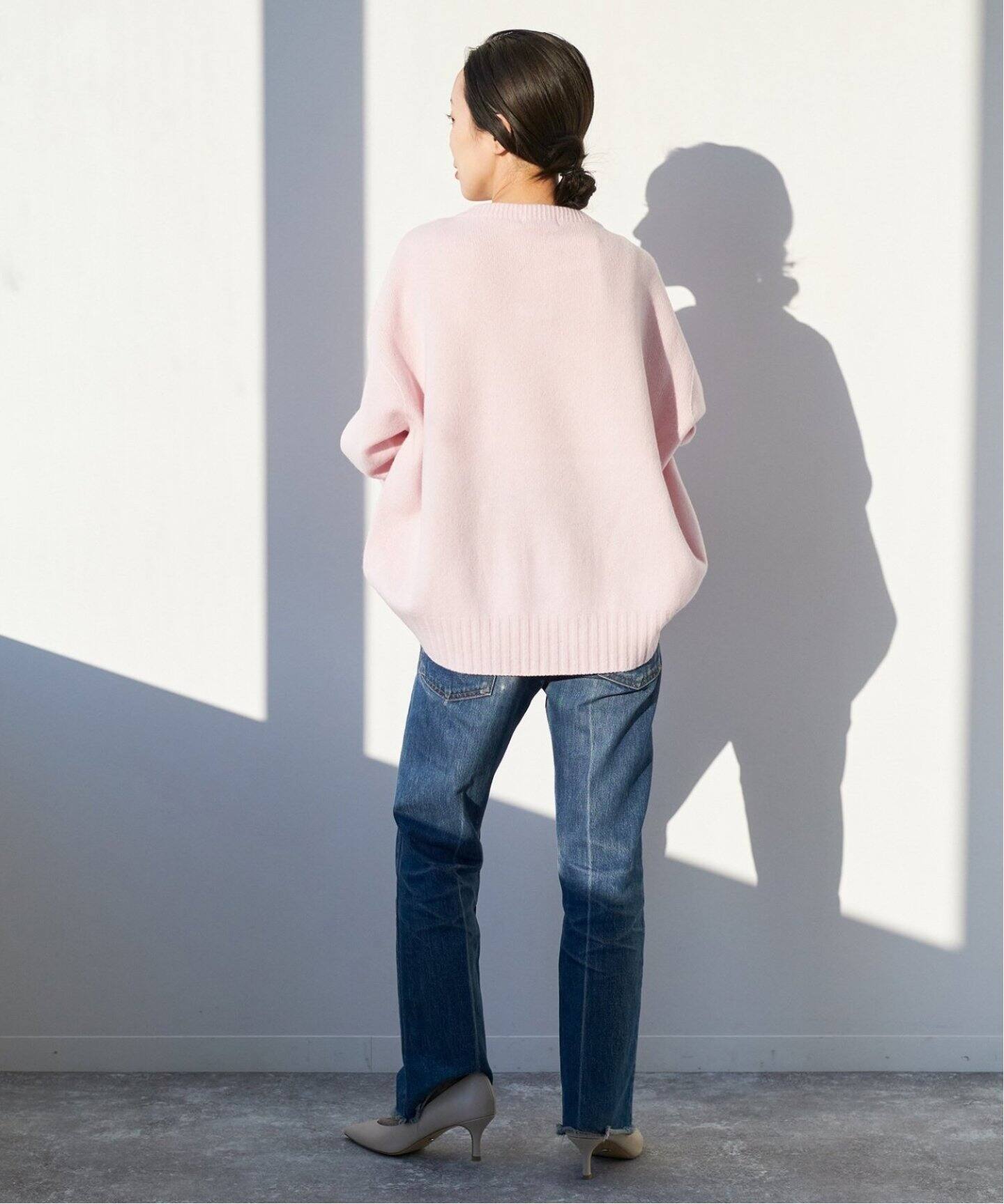 追加》ファインウールワイドクループルオーバー（ニット／セーター  