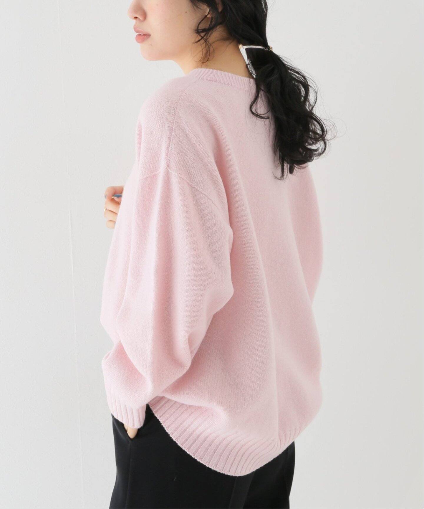 追加》ファインウールワイドクループルオーバー（ニット／セーター  