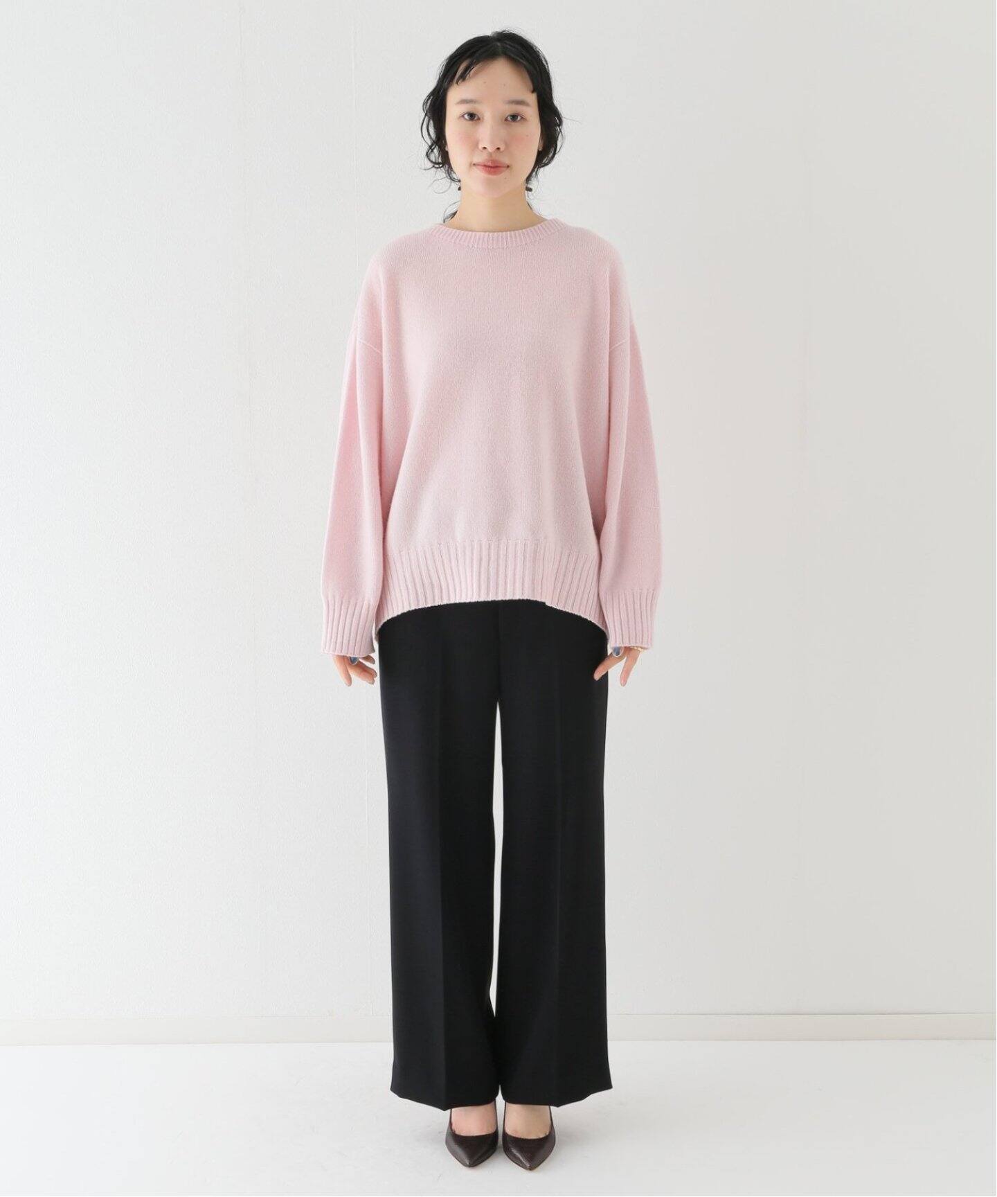 追加》ファインウールワイドクループルオーバー（ニット／セーター  