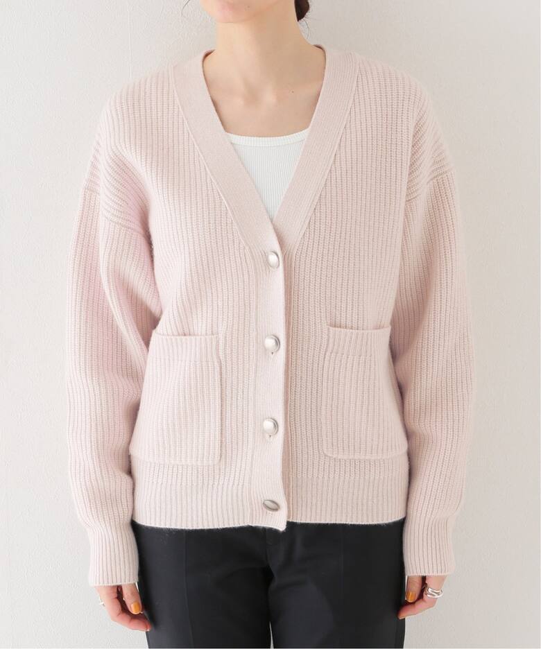 ミドルゲージ カタアゼVネックカーディガン（カーディガン）｜Plage  