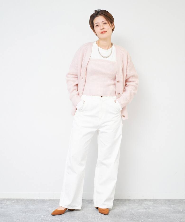 ミドルゲージ カタアゼVネックカーディガン（カーディガン）｜Plage  