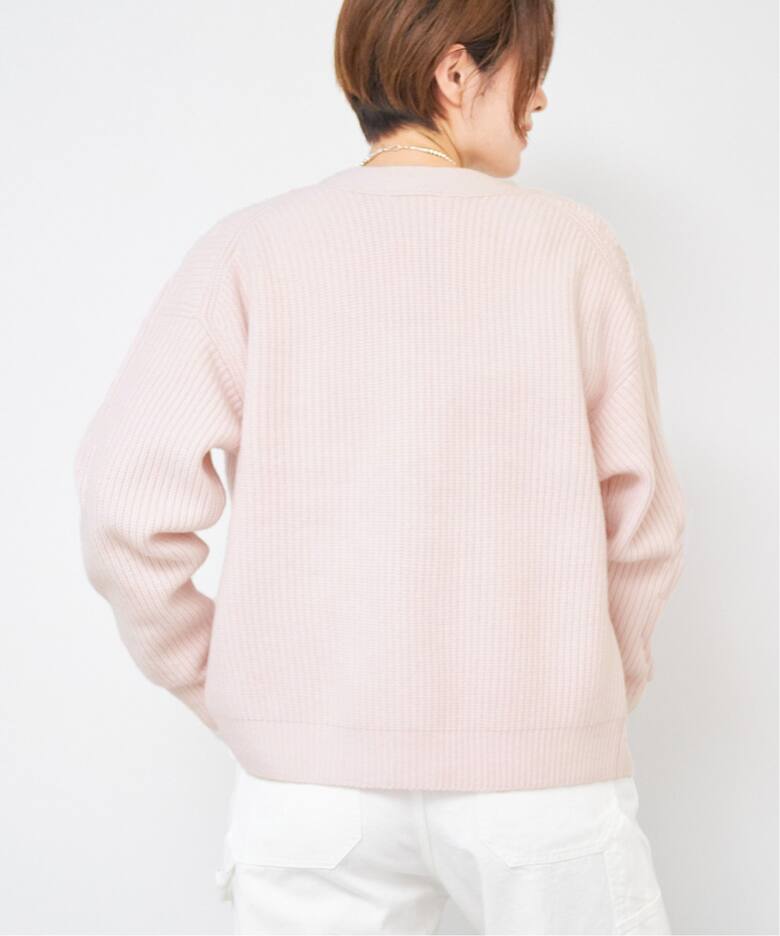 ミドルゲージ カタアゼVネックカーディガン（カーディガン）｜Plage  