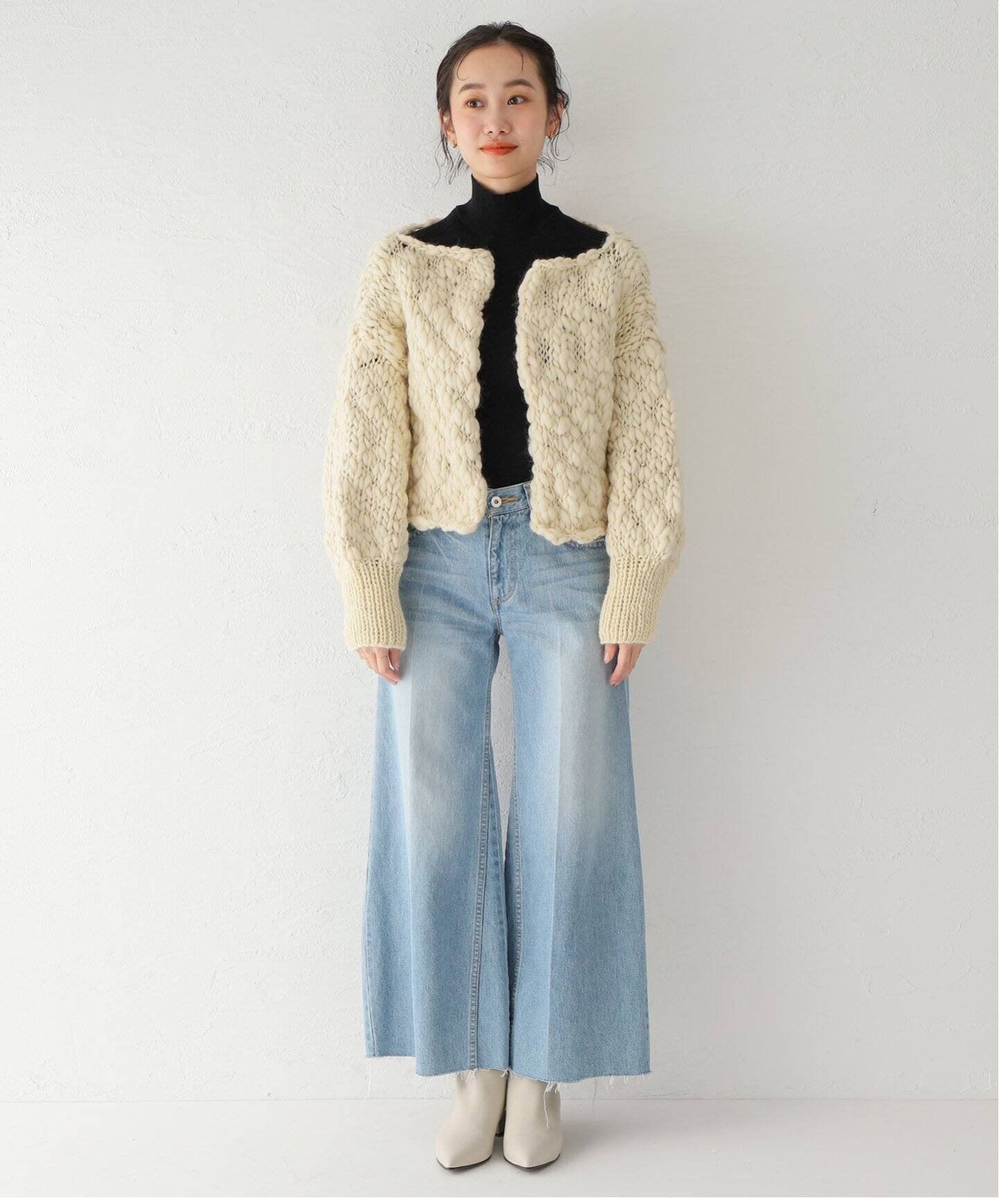 SEEALL/シーオール】 HAND BORERO カーディガン（ニット／セーター  