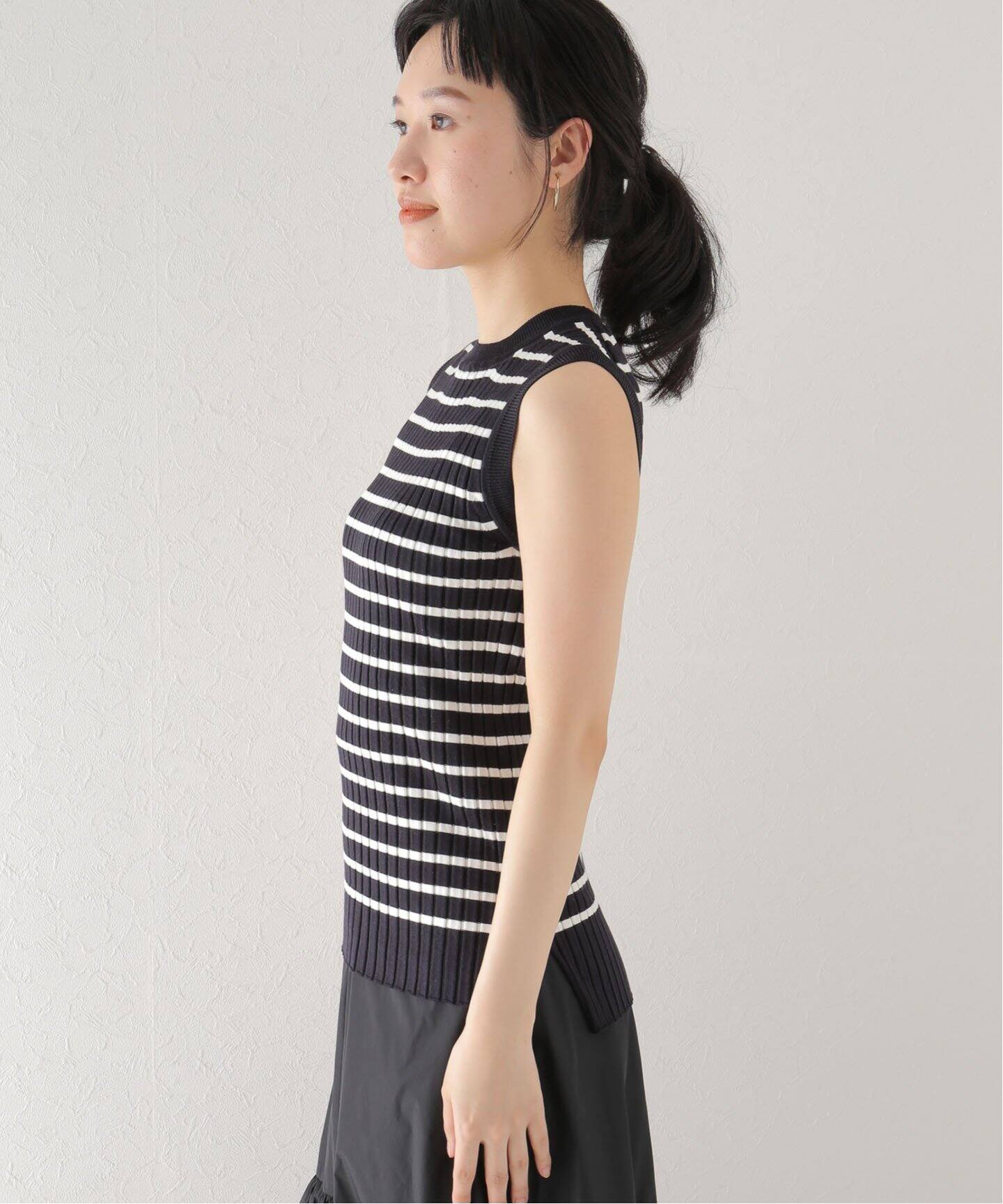 HAVEL studio/ハーヴェル スタジオ】 RIB SLEEVELESS プルオーバー 