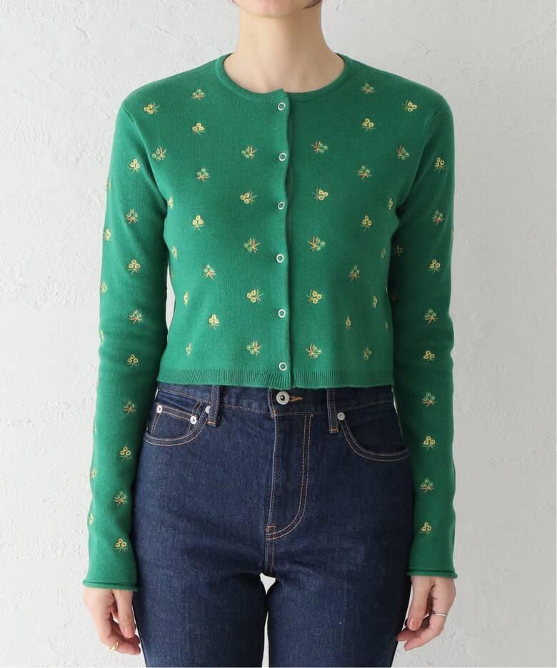 SLOBE citron. フラワーエンブロイダリーカーディガン  
