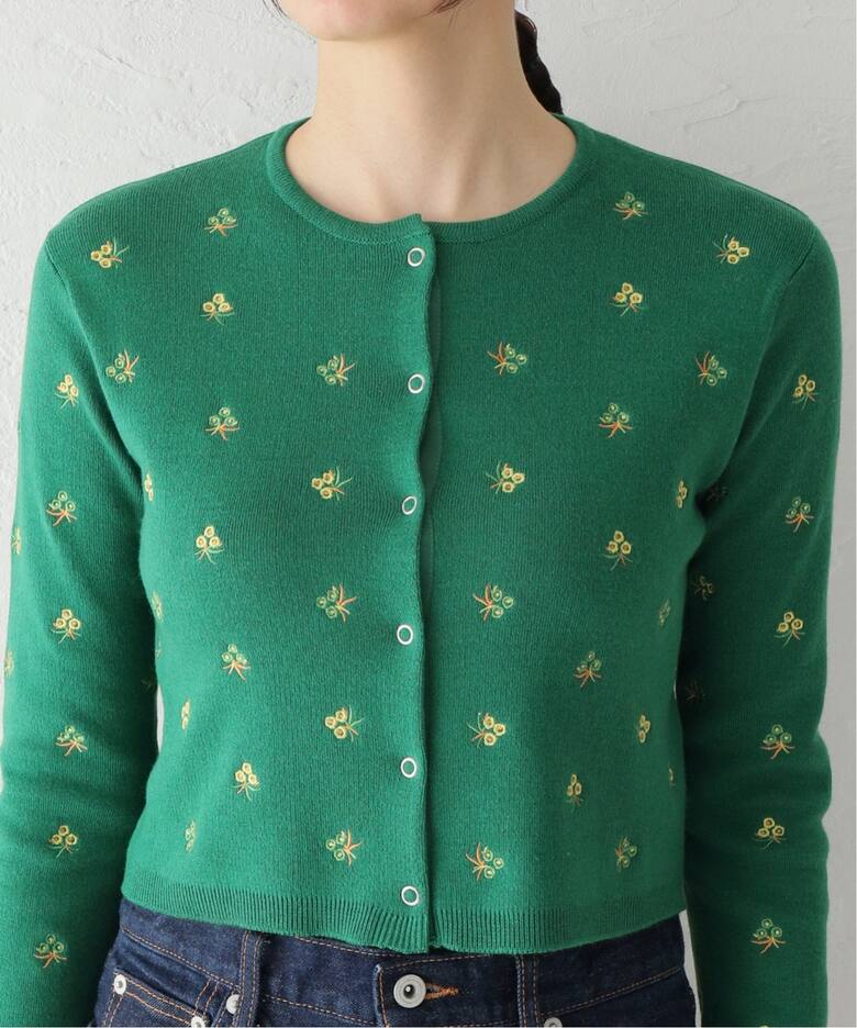 SLOBE citron. フラワーエンブロイダリーカーディガン（カーディガン  