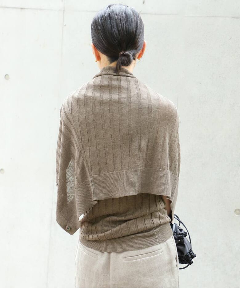 ワイドリブリネン カーディガン（カーディガン）｜VERMEIL par iena  