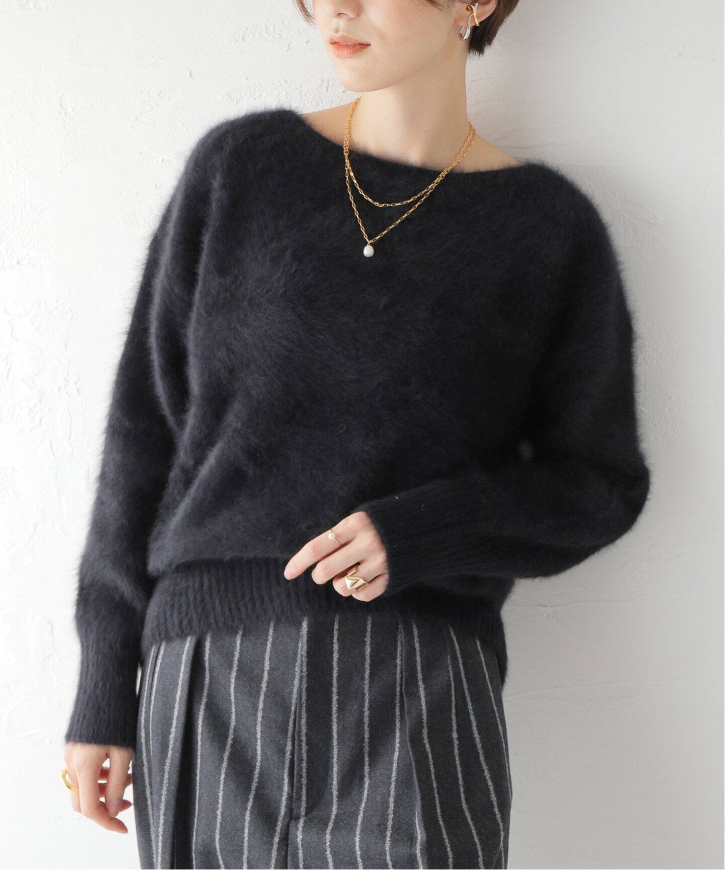 フォックスカシミヤ ボートネックプルオーバー（ニット／セーター  