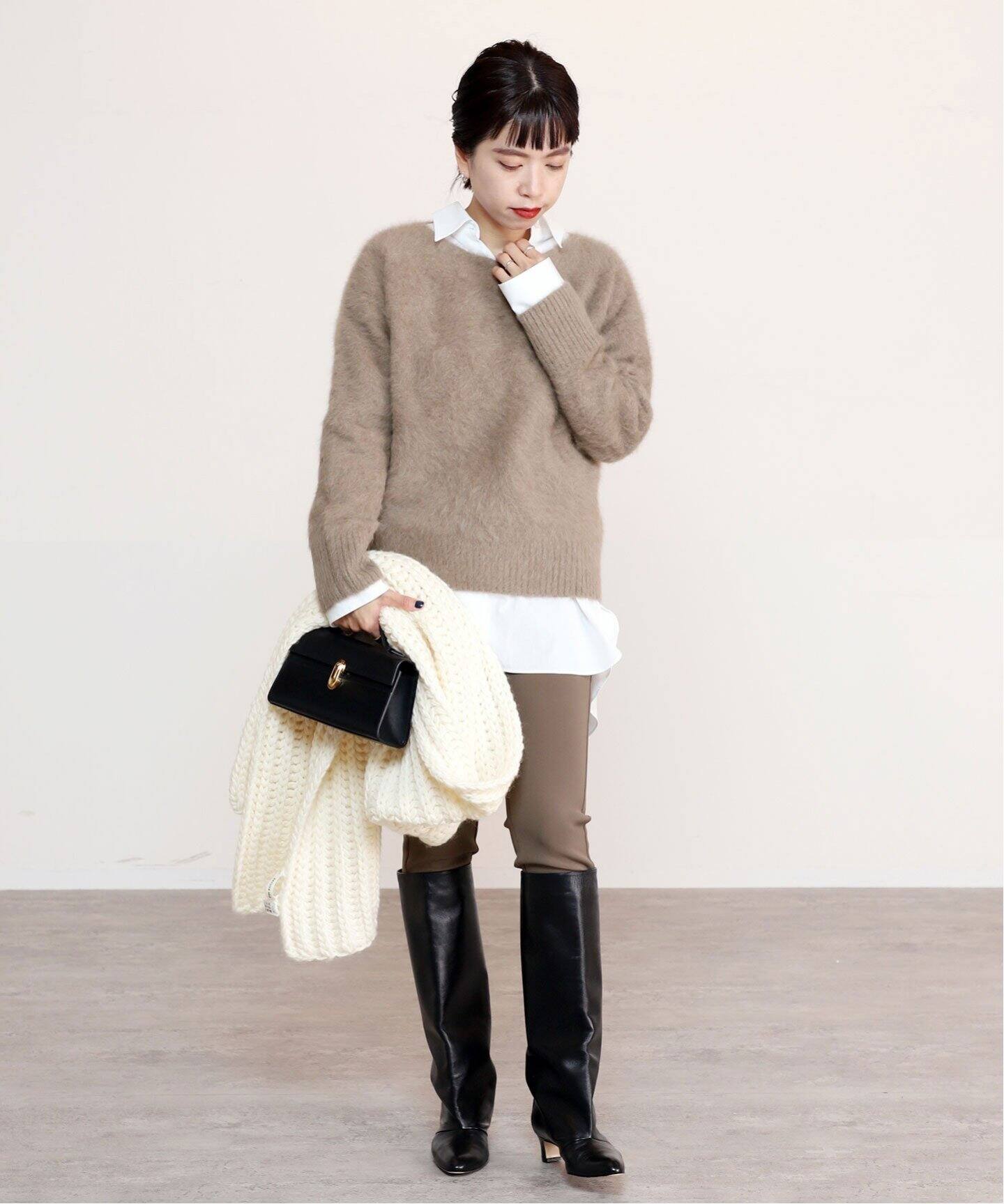 フォックスカシミヤ ボートネックプルオーバー（ニット／セーター  