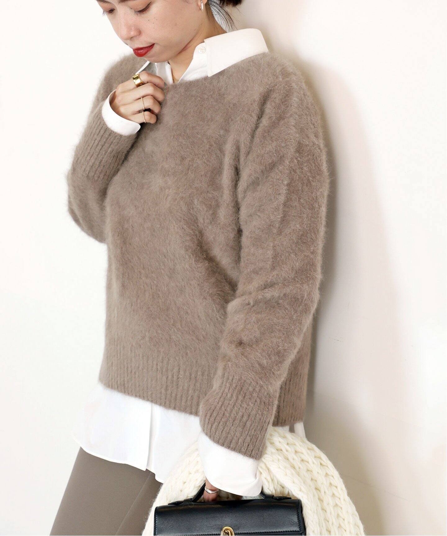 フォックスカシミヤ ボートネックプルオーバー（ニット／セーター  