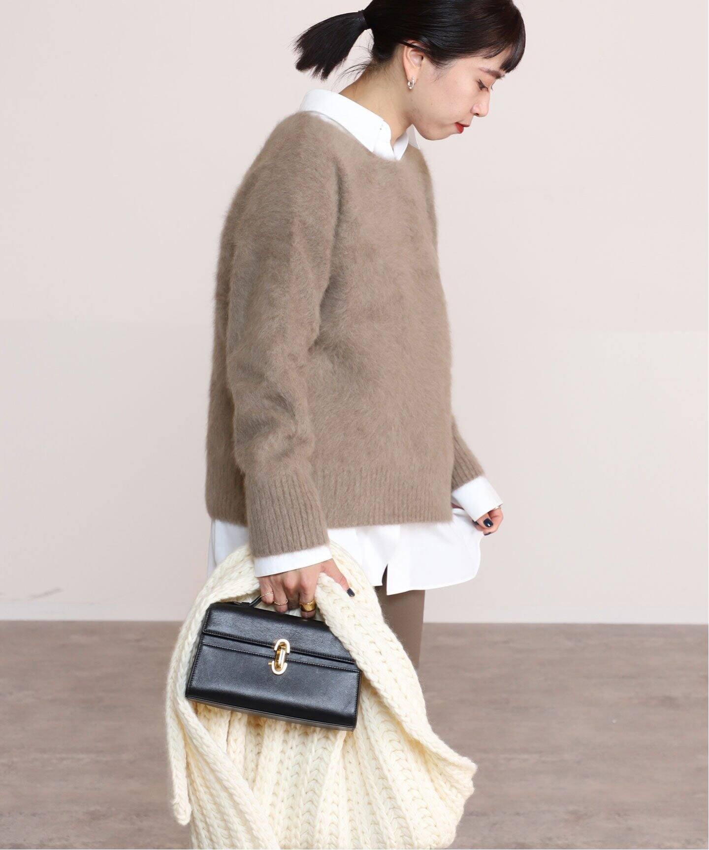 フォックスカシミヤ ボートネックプルオーバー（ニット／セーター  