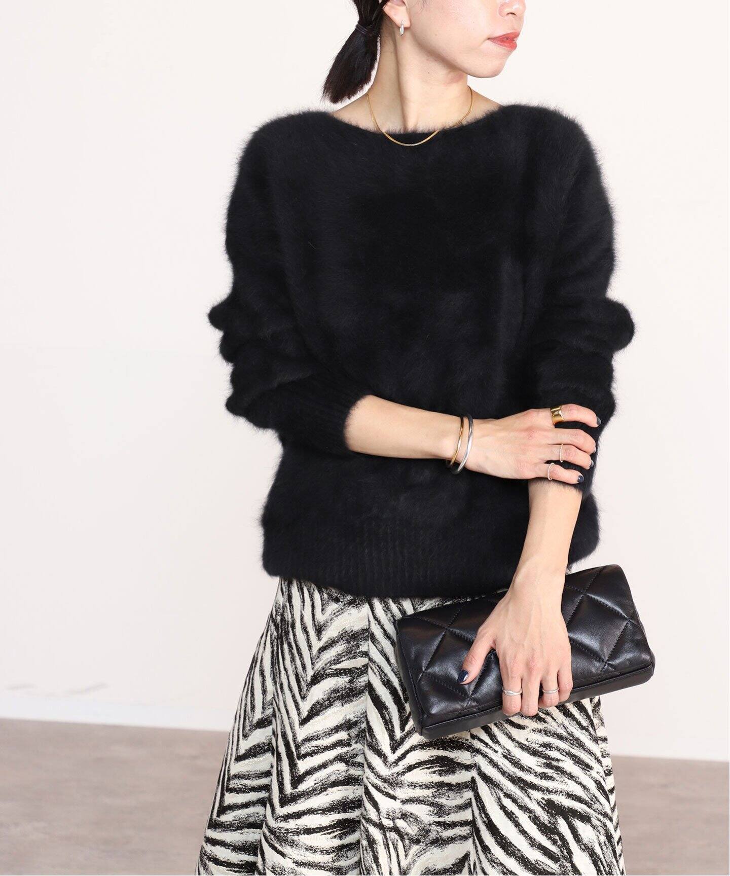 フォックスカシミヤ ボートネックプルオーバー（ニット／セーター  